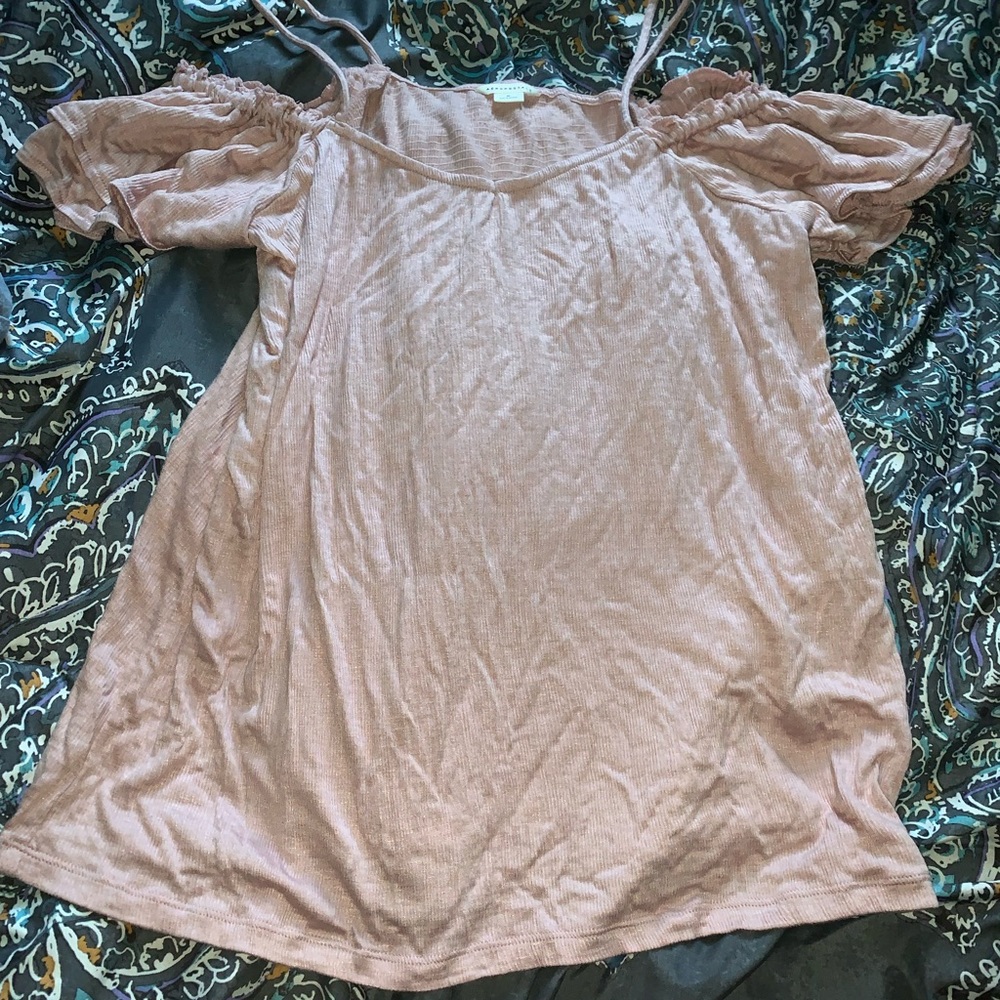 pink off the shoulder top